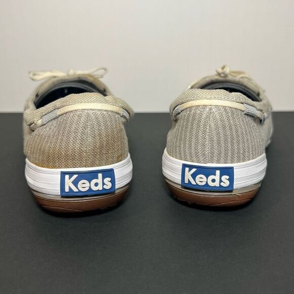 Womens KEDS Grey Striped Casual Boat Shoes / Size 6.5 - Picture 4 of 8